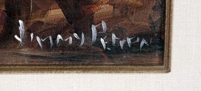 null PERRON, Jimmy (Active XXIst century)
" Light on schooners "
Acrylic on canvas
Signed...