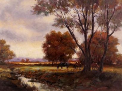 null CRISTOBAL, Juan (1960 - )
" Autumn Fields "
Oil on canvas
Signed lower right:...