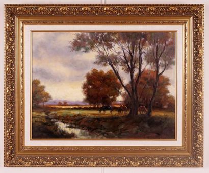 null CRISTOBAL, Juan (1960 - )
" Autumn Fields "
Oil on canvas
Signed lower right:...