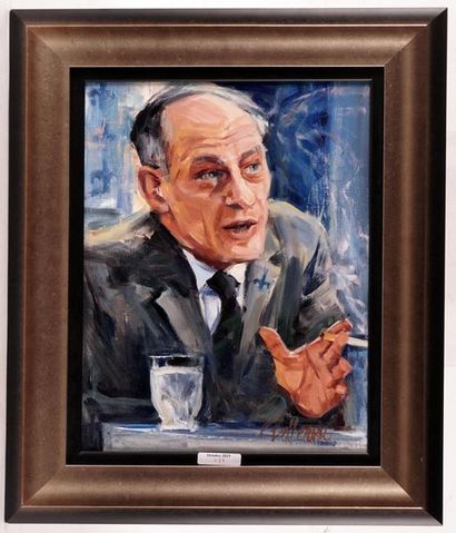 null BELLEROSE, Patricia (1980 - )
" René Lévesque ", 2012
Oil on canvas
Signed lower...