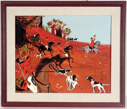 null POLLAK, Ludo (1914 - )
Hunting party
Acrylic on canvas
Signed vertically bottom...
