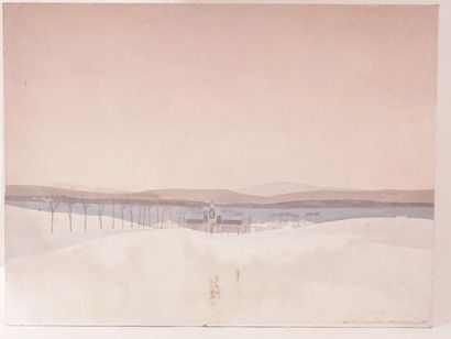 null FUNNEKOTTER, Jan (1929 - )
Paysage hivernal
Acrylique sur isorel
Signée en bas...