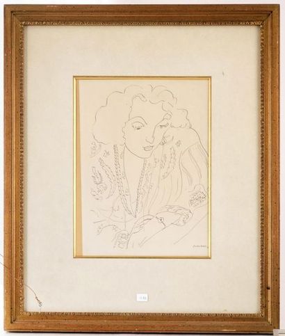 null MATISSE, Henri (1869 - 1954)
Woman looking at her watch
Printing
Signed and...