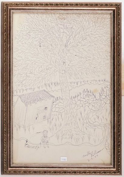 null VILLENEUVE, Arthur (1910 - 1990)
Sous un arbre
Encre sur papier
Signée et datée...