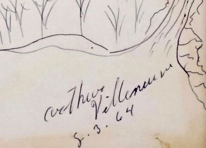 null VILLENEUVE, Arthur (1910 - 1990)
Sous un arbre
Encre sur papier
Signée et datée...