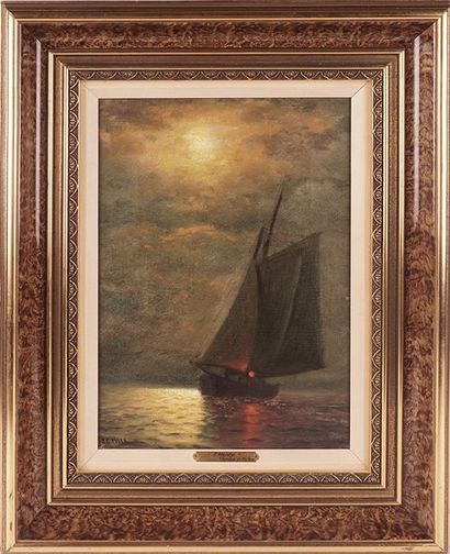 null TYLER, James Gale (1855-1931)
" Cloudy "
Oil on canvas
Signed lower right: J....