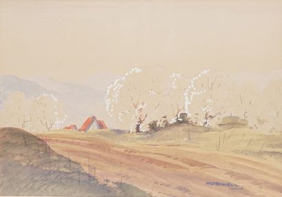 null NORWELL, Graham Noble (1901 - 1967)
Country lane
Watercolour on panel
Signed...