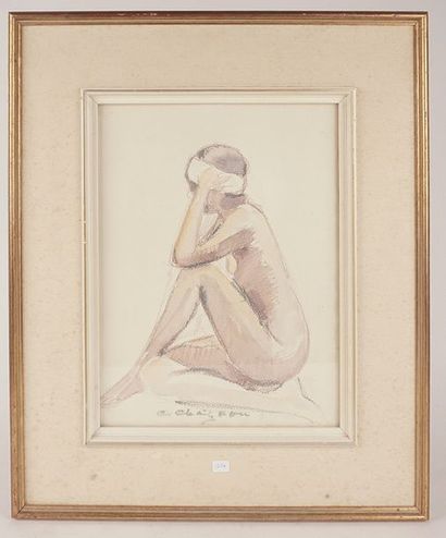 null EUROPEAN SCHOOL (active 20th century)
Nude
Pastel and watercolour on paper
Signed...