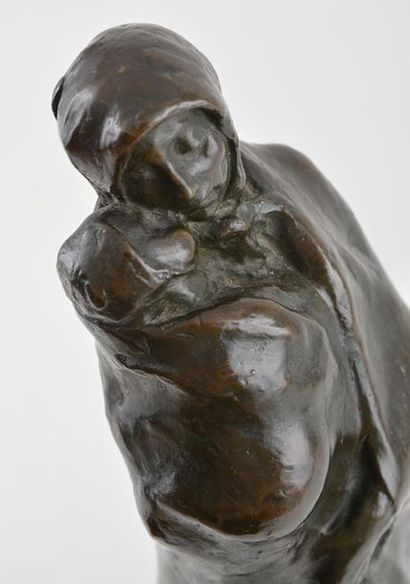 null BIZARD, Suzanne (1873-1963)
"Les déhérités"
Sculpture en bronze avec patine...