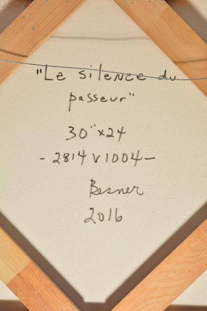 null BESNER, Dominic (1965-)
"Le silence du passeur"
Acylique sur toile
Signée en...