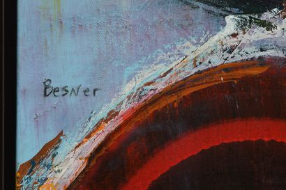 null BESNER, Dominic (1965-)
"Les mascarones"
Acylic on canvas
Signed on the lower...