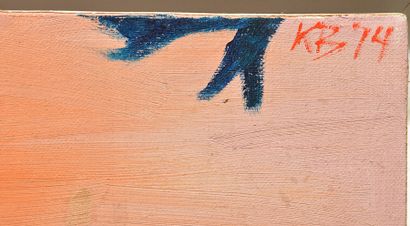 null BRUNEAU, Kittie (1929-)
"3 cabanes" Sans titre
Both signed and dated: KB74
One...