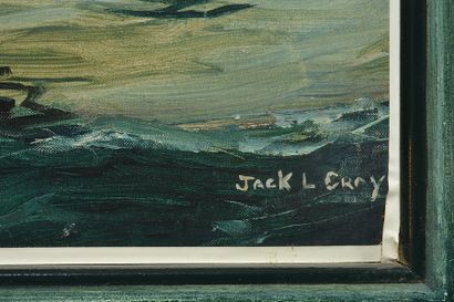 null GRAY, Jack Lorimer (1927-1981)
"Iron Bound fishing boats (off Iron Bound island)"
Huile...