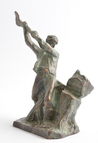 null LALIBERTÉ, Alfred (1876-1953)
Le bûcheron
Bronze à patine ancienne
Signé à la...