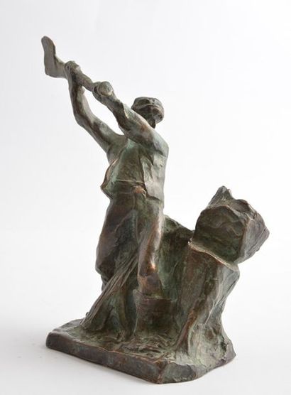 null LALIBERTÉ, Alfred (1876-1953)
Lumberjack
Bronze with weathered patina
Signed...