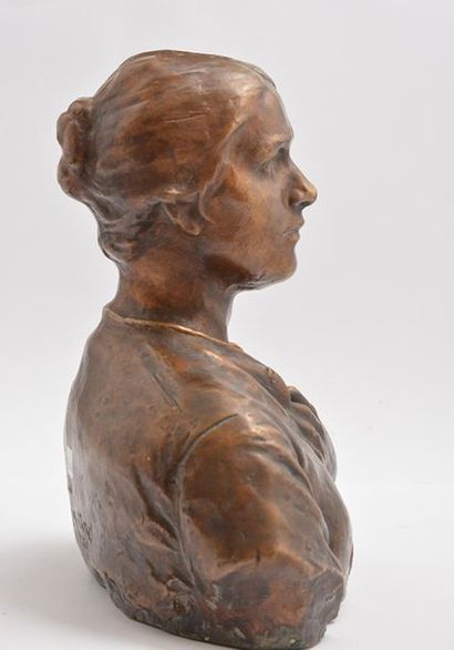 null SUZOR COTÉ, Marc-Aurèle de Foy (1869-1937)
"Maria Chapdelaine"
Bronze with brown...