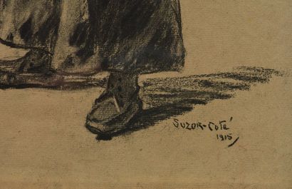 null SUZOR-COTÉ, Marc Aurèle de Foy (1869-1937)
Personnage masculin portant un manteau
Fusain
Signé...