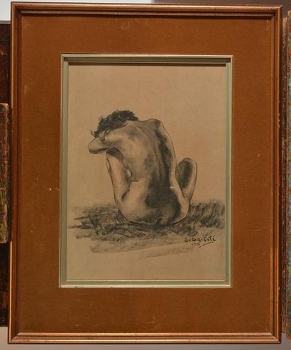 null SUZOR-COTÉ, Marc Aurèle de Foy (1869-1937)
Nude from the back
Charcoal
Signed...
