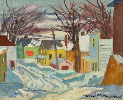 null MASSON, Henri Léopold (1907-1996) 
"Papineauville, Q" 
Oil on canvas 
Signed...