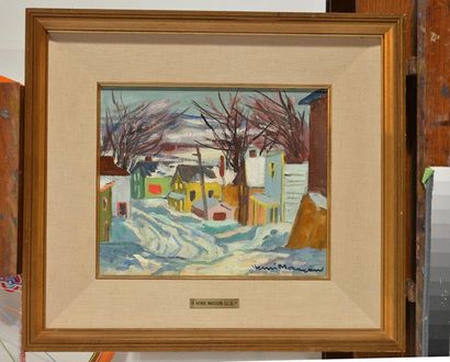 null MASSON, Henri Léopold (1907-1996) 
"Papineauville, Q" 
Oil on canvas 
Signed...