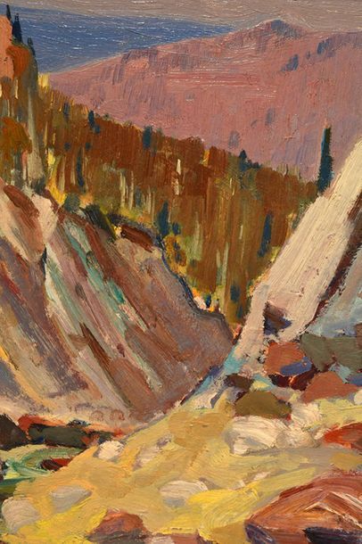 null RICHARD, René Jean (1895-1982)
"La rivière du Gouffre dans Charlevoix"
Oil on...