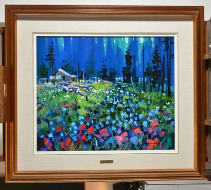 null CÔTÉ, Bruno (1940-2010)
"Les grands jardins"
Oil on canvas
Signed on the lower...