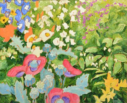 null SIMARD, Claude A. (1943-2014)
"Jardin de juin"
Oil on canvas
Signed on the lower...