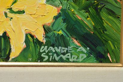 null SIMARD, Claude A. (1943-2014)
"Jardin de juin"
Huile sur toile
Signée en bas...