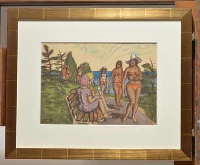 null SURREY, Phillip Henry Howard (1910-1990)
Strollers
Pastel
Signed on the lower...
