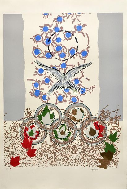 null RIOPELLE, Jean-Paul (1923-2002)
Dove of peace (Seoul 1988)
Lithograph
Signed...