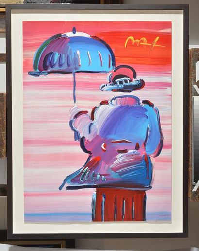 null MAX, Peter (1937-)
Umbrella Man
Lithograph with acrylic highlights
Signed on...