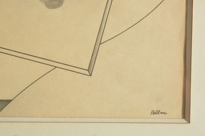 null PELLAN, Alfred (1906-1988)
"L'heure rapace"
Lead pencil on paper
Signed on the...