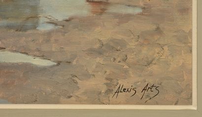 null ARTS, Alexis (1940-)
"De Visvanqst Scheveningen, Holland"
Oil on canvas
Signed...
