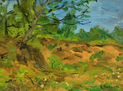 null ROBERTS, William Goodridge (1904-1974)
"Summer landscape near Calumet, P.Q."
Huile...