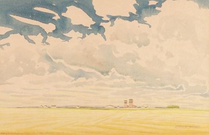 null HURLEY, Robert Newton (1894-1980)
Prairies
Watercolour
Signed and dated on the...