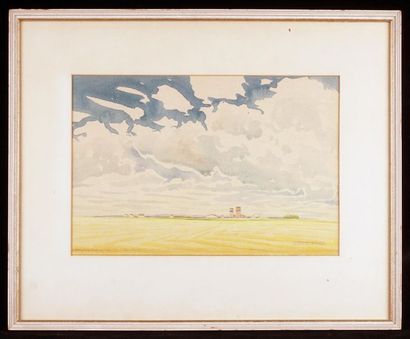 null HURLEY, Robert Newton (1894-1980)
Prairies
Watercolour
Signed and dated on the...
