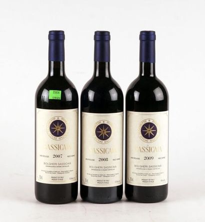 null Sassicaia 2007, 2008 2009 - 3 bouteilles