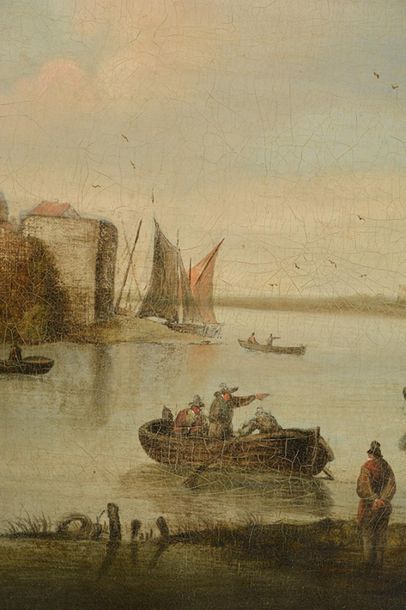 null COOKE, Edward William (1811-1880)
Le port 
Huile sur toile
Signée et datée en...