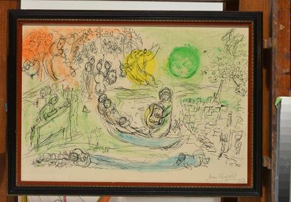 null CHAGALL, Marc (1887-1985)
"Le Concert" 
Original lithograph 
Signed and dated...