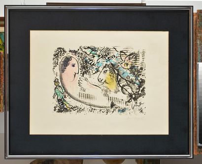 null CHAGALL, Marc (1887-1985)
"Derrière le miroir"
Original lithograph 
Signed in...