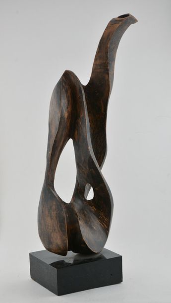 null HUET, Jacques (1932-)
Sans titre
Sculpture en bois patiné
Signée et datée: Huet...