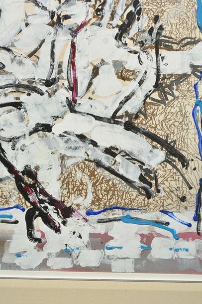 null RIOPELLE, Jean-Paul (1923-2002)
Untitled (geese)
Acrylic on paper laid on canvas
Signed...