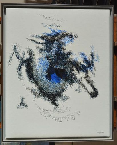 null TOUPIN, Fernand (1930-2009)
"Les bleus font signe"
Oil on canvas
Signed and...