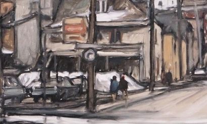 null LITTLE, John Geoffrey Caruthers (1928-)
Lower Quebec city
Oil on canvas 
Signed...