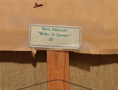 null BEAULIEU, Paul Vanier (1910-1996)
"Winter, St. Sauveur"
Huile sur toile
Signée...