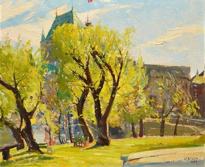 null IACURTO, Francesco (1908-2001)
Parc devant le Château Frontenac, Québec
Huile...