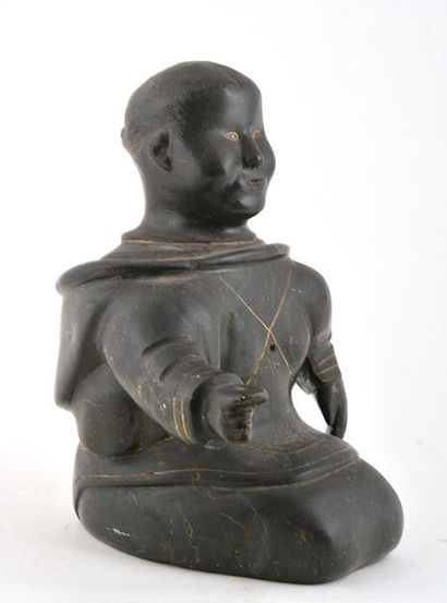 null INUIT SCHOOL 20th C.
Kneeling woman
Sculpted soapstone
Circa 1960

Provenance:
Private...