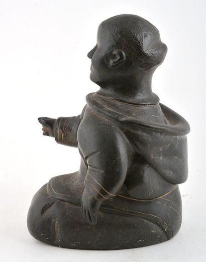 null INUIT SCHOOL 20th C.
Kneeling woman
Sculpted soapstone
Circa 1960

Provenance:
Private...