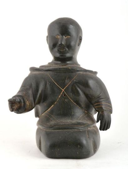 null INUIT SCHOOL 20th C.
Kneeling woman
Sculpted soapstone
Circa 1960

Provenance:
Private...