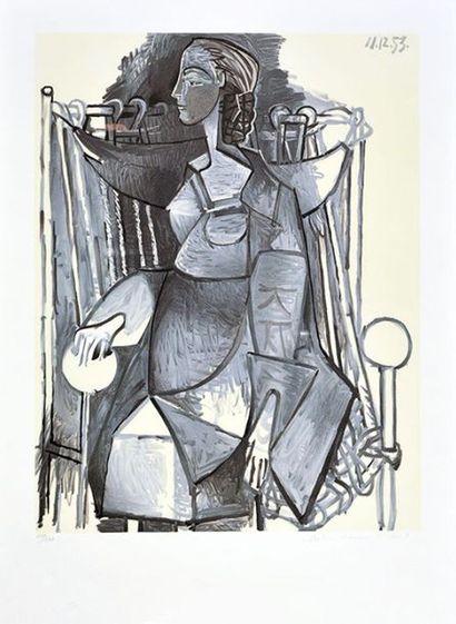 null PICASSO, Pablo (1881-1973) 
(Collection Marina Picasso)
 "Femme assise dans...